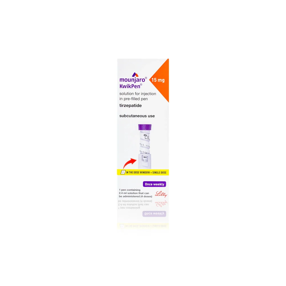 Mounjaro 15mg Kwikpen – 4 FREE NEEDLES INCLUDED Mounjaro 15mg Kwikpen – 4 FREE NEEDLES INCLUDED